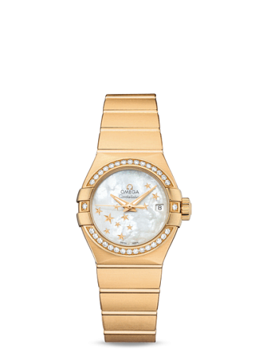 Omega Constellation Co-Axial 27 Brushed Yellow Gold / Diamond / MOP Stars